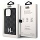 Original Case APPLE IPHONE 15 PRO MAX Karl Lagerfeld Hardcase Leather Monogram Hot Stamp Metal Logo (KLHCP15XPKLPKLK) black 3666339166748