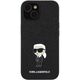 Original Case APPLE IPHONE 15 Karl Lagerfeld Hardcase Fixed Glitter Ikonik Logo Metal Pin (KLHCP15SGKNPSK) black 3666339165390