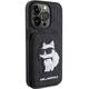 Original Case APPLE IPHONE 15 PRO MAX Karl Lagerfeld Hardcase Saffiano Cardslots and Stand Monogram Choupette (KLHCP15XSAKCNSCK) black 3666339169626