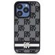 Original Case APPLE IPHONE 15 PRO MAX DKNY Hardcase Leather Checkered Mono Pattern & Printed Stripes (DKHCP15XPCPTSSK) black 3666339263225