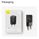 Baseus Charger Type-C, Fast Charging, GaN, 30W + Type-C Cable, 100W, 1m - Baseus (P1011090902113-00) - Cluster Black 6932172654450 έως 12 άτοκες Δόσεις