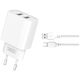 XO wall charger CE02C 2x USB 2,1A white + microUSB cable 6920680808298