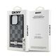 DKNY case for iPhone 15 Pro Max 6,7&quot; DKHCP15XPCPTSSK black HC PU checkered pattern w printed stripes 3666339263225