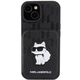 Original Case APPLE IPHONE 15 Karl Lagerfeld Hardcase Saffiano Cardslots and Stand Monogram Choupette (KLHCP15SSAKCNSCK) black 3666339169596