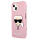 Original Case IPHONE 13 MINI Karl Lagerfeld Hardcase Glitter Karl`s Head (KLHCP13SKHTUGLP) pink 3666339027537