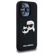 Karl Lagerfeld case for iPhone 15 Pro 6,1&quot; KLHMP15LSKCHPPLK black HC Magsafe silicone sil double heads print 3666339256722