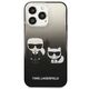 Original Case IPHONE 13 PRO Karl Lagerfeld Hardcase Gradient Ikonik Karl & Choupette (KLHCP13LTGKCK) black 3666339049263