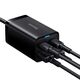 Baseus wall charger GaN3 Pro PD 65W 2x USB-C 2x USB black + USB-C - USB-C cable 6932172600334