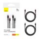 Cable Baseus Cafule USB-C do USB-C 100W, 2m, 2-Pack (Red-Black, Gray-Black) 6932172657444