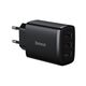 Baseus Baseus - Wall Charger Compact (CCXJ020101) - 3xUSB, 17W - Black 6932172606961 έως 12 άτοκες Δόσεις