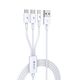 Devia cable 3in1 Smart EC141 USB - Lightning + USB-C + MicroUSB 1,2 m 2A white 6938595329975