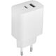 Maxlife MXTC-06 PD QC charger 1x USB-C 1x USB 20W white 5900495063403