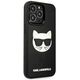 Original Case IPHONE 13 PRO MAX Karl Lagerfeld Hardcase 3D Rubber Choupette (KLHCP13XCH3DBK) black 3666339028169