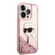 Original Case IPHONE 14 PRO MAX Karl Lagerfeld Hardcase Glitter NFT Karl Head (KLHCP14XLNKHCP) pink 3666339086916