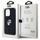 Karl Lagerfeld case for iPhone 15 Pro 6,1&quot; KLHMP15LSCMKCRHK black HC Magsafe silicone kc heads ring 3666339254063