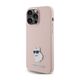 Original Case APPLE IPHONE 15 PRO Karl Lagerfeld Silicone Choupette Metal Pin (KLHCP15LSMHCNPP) pink 3666339166250