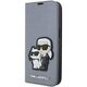 Original Case IPHONE 14 PRO MAX Karl Lagerfeld Bookcase Saffiano Karl & Choupette (KLBKP14XSANKCPG) silver 3666339122850