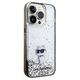 Original Case IPHONE 14 PRO Karl Lagerfeld Hardcase Liquid Glitter Choupette (KLHCP14LLKCNSK) transparent 3666339164171