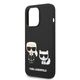 Original Case IPHONE 14 PRO MAX Karl Lagerfeld Hardcase Liquid Silicone Karl & Choupette Magsafe (KLHMP14XSSKCK) black 3666339087555