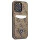 Case IPHONE 13 PRO Guess Hardcase 4G Triangle Logo Cardslot (GUHCP13LP4TPW) brown 3666339048228