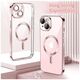 Techsuit Husa pentru iPhone 15 - Techsuit Luxury Crystal MagSafe - Pink 5949419136687 έως 12 άτοκες Δόσεις